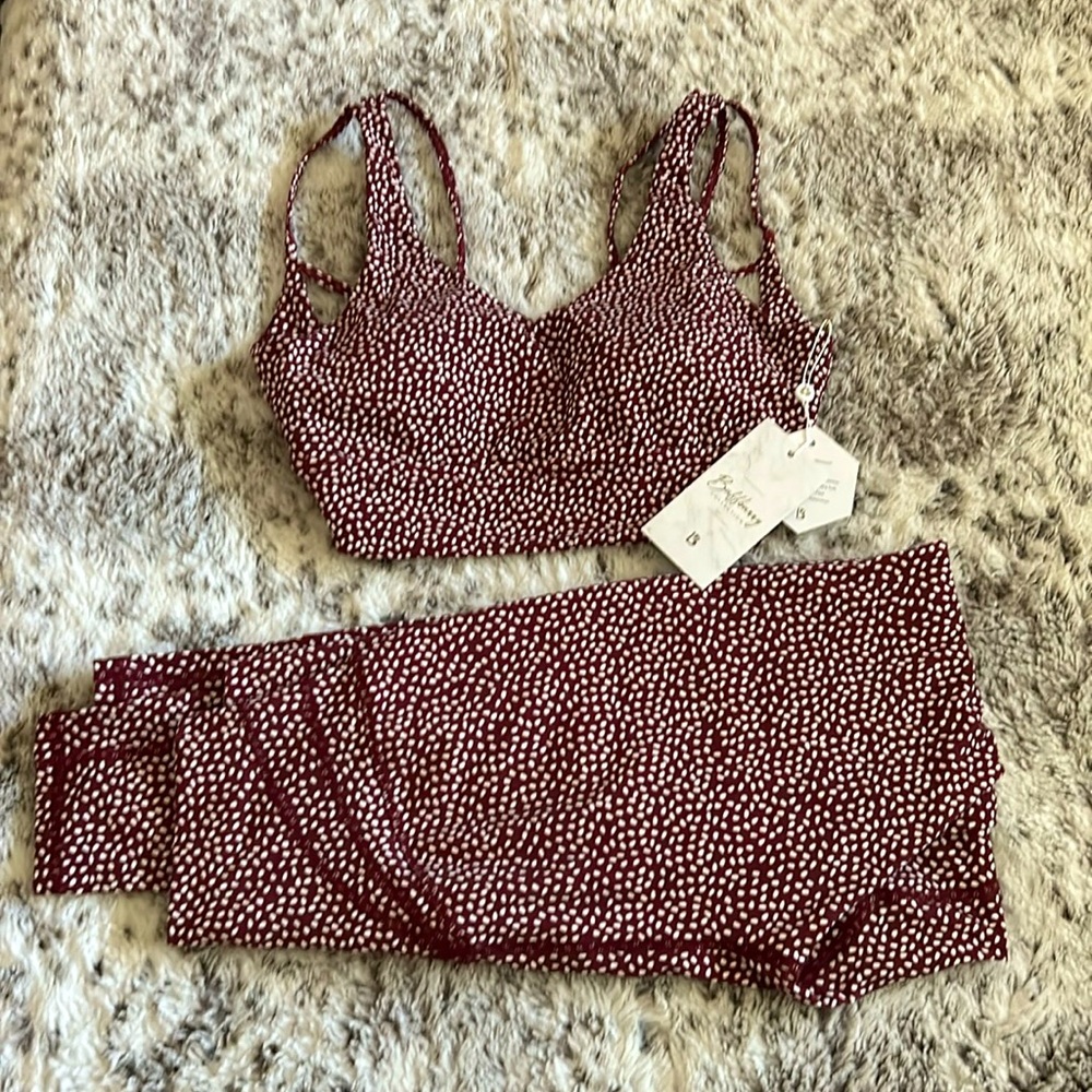 buffbunny red bossy print monarch bra and leggings set